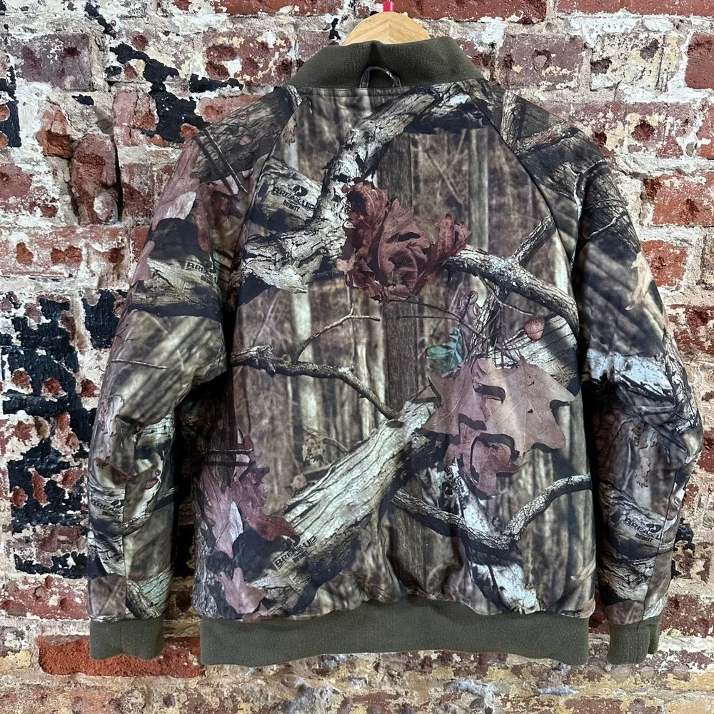 Cabela's Youth XL Camo Hunting Jacket Reversible Brown Full Zip